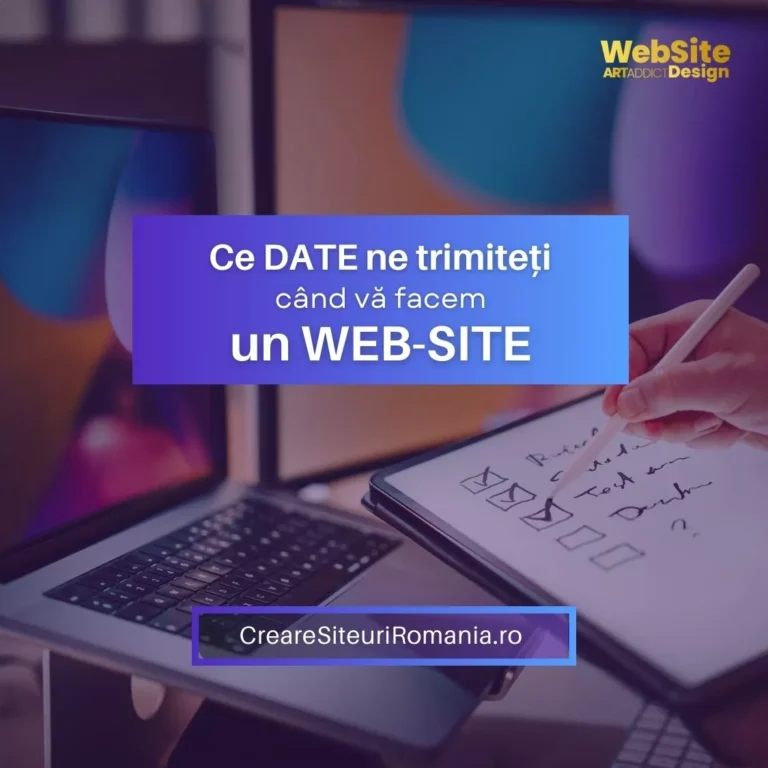 Creare Site Romania - Ce Informații Trebuie să ne Oferi