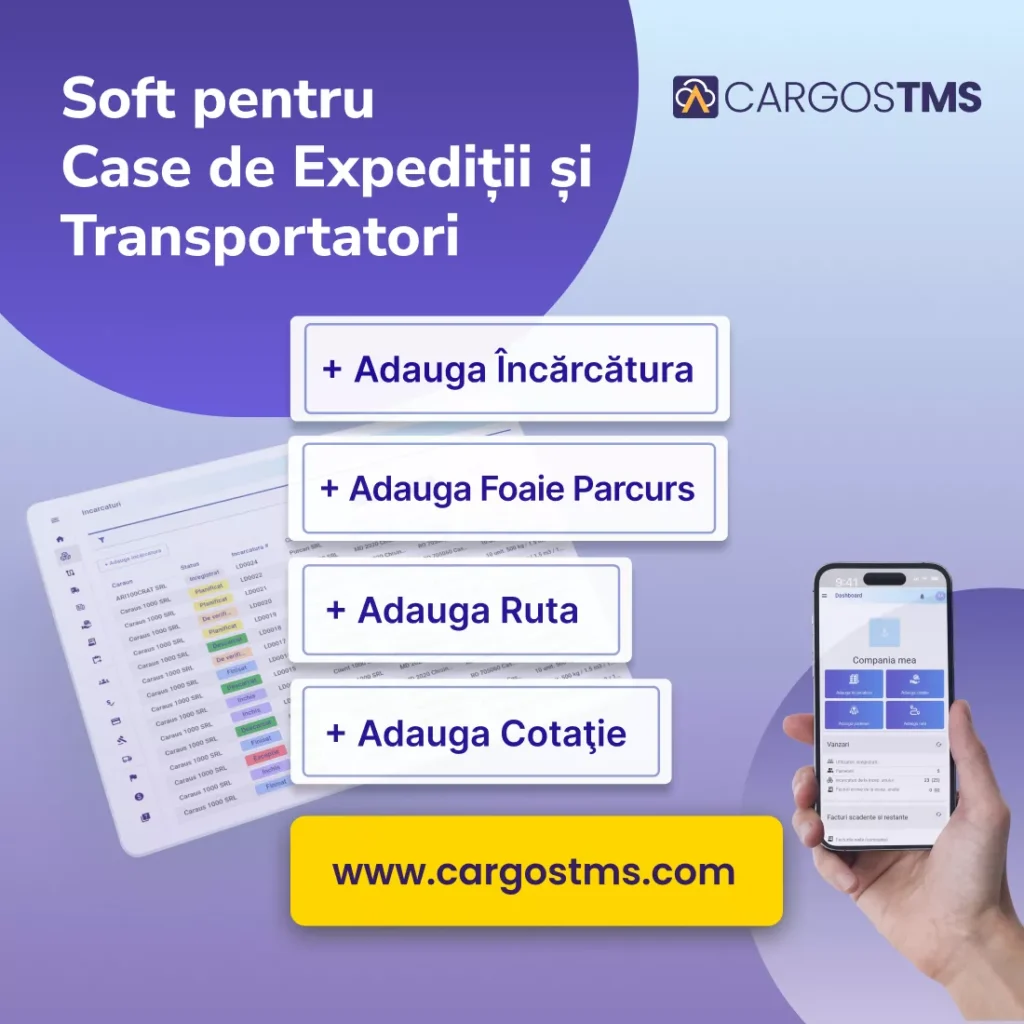 cargos tms soft pentru transport Romania