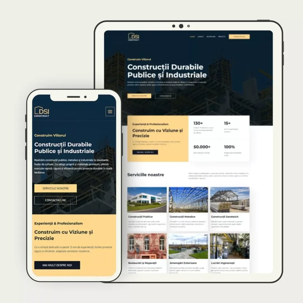 creare site de prezentrare dsi construct grup