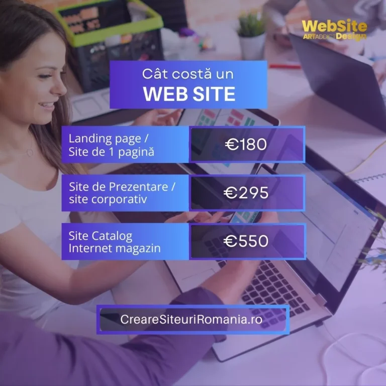 preț la un site web în România în 2026