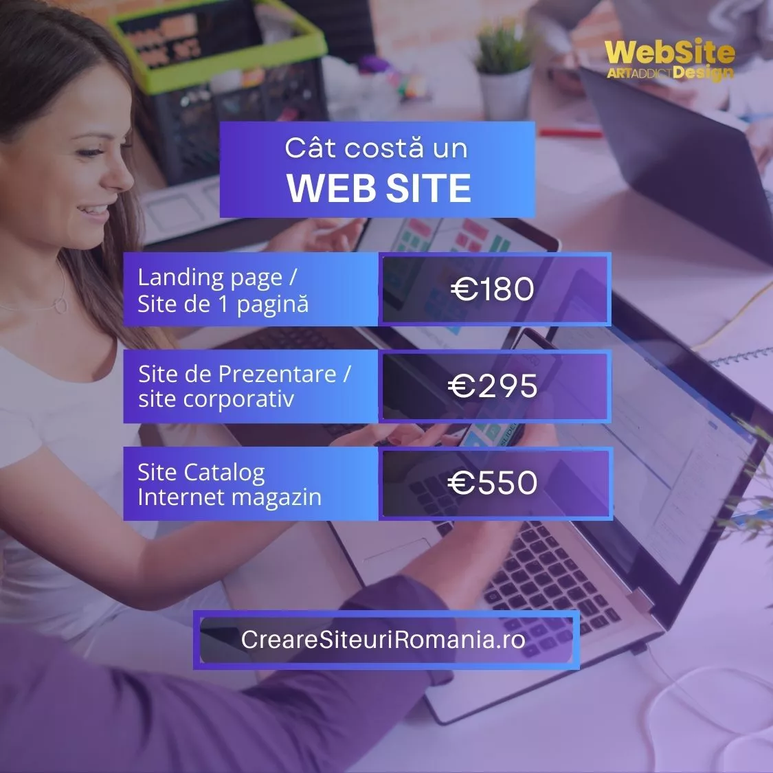 preț la un site web în România în 2026