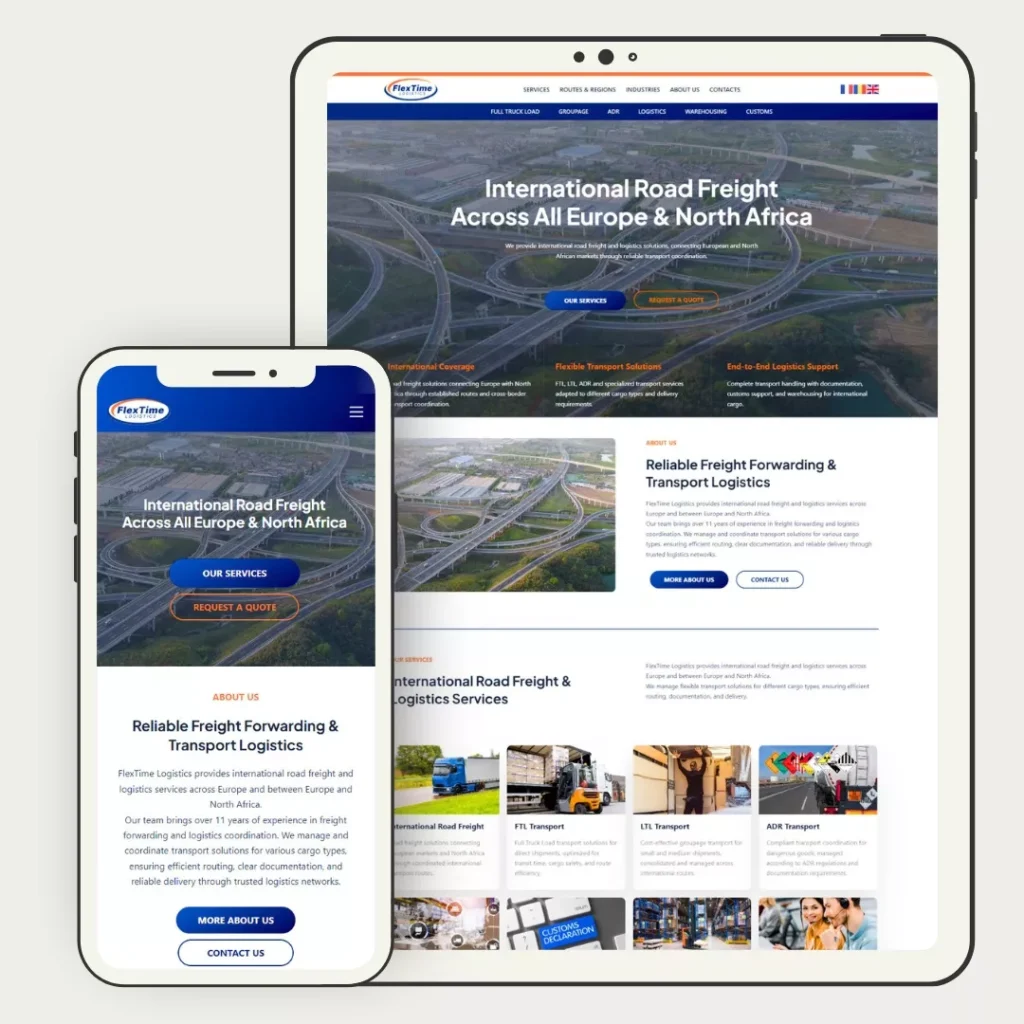 flextime logistics creare site corporativ 1