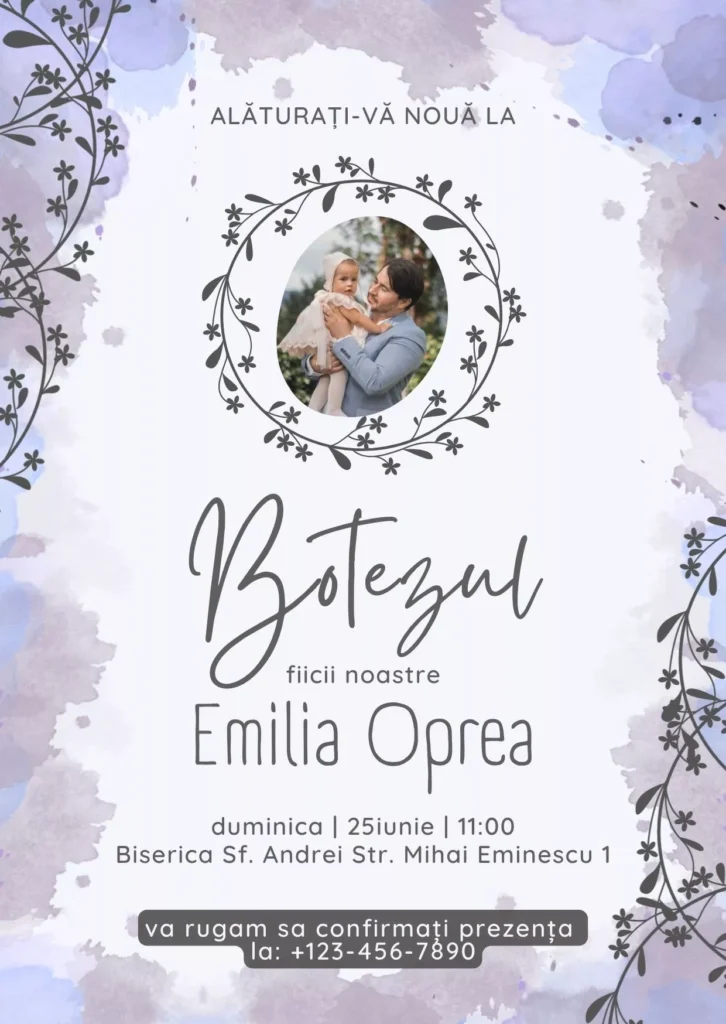 invitatie la botez 6 Romania