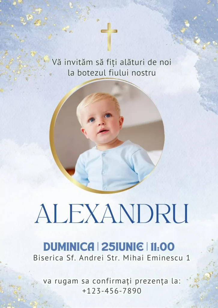 invitatie la botez 7 Romania
