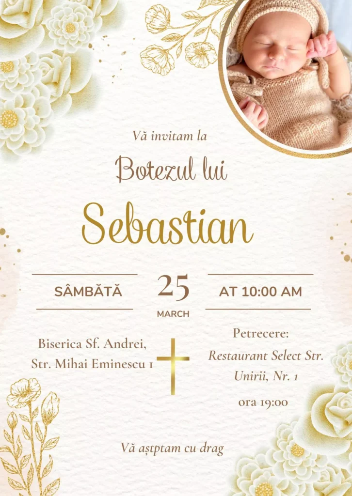 invitatie la botez 8 Romania