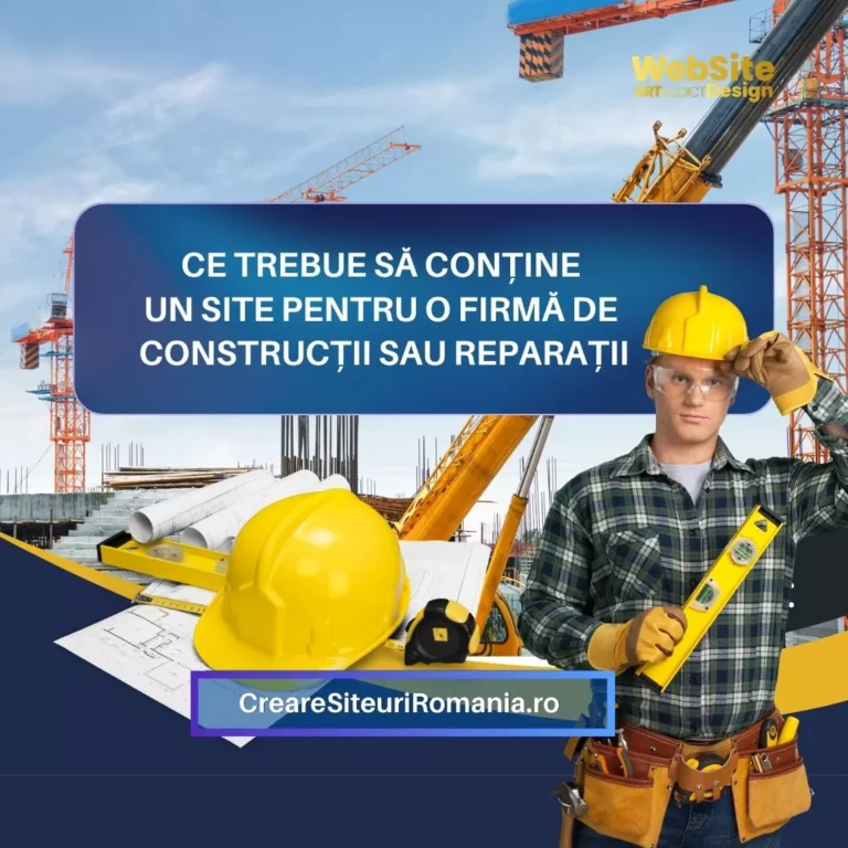 site pentru o firmă de construcții din România