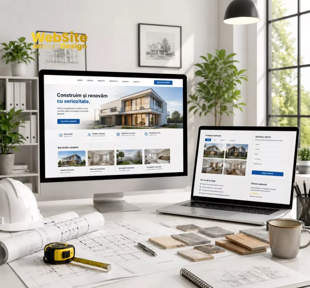 site pentru firmă de construcții reparatii din România