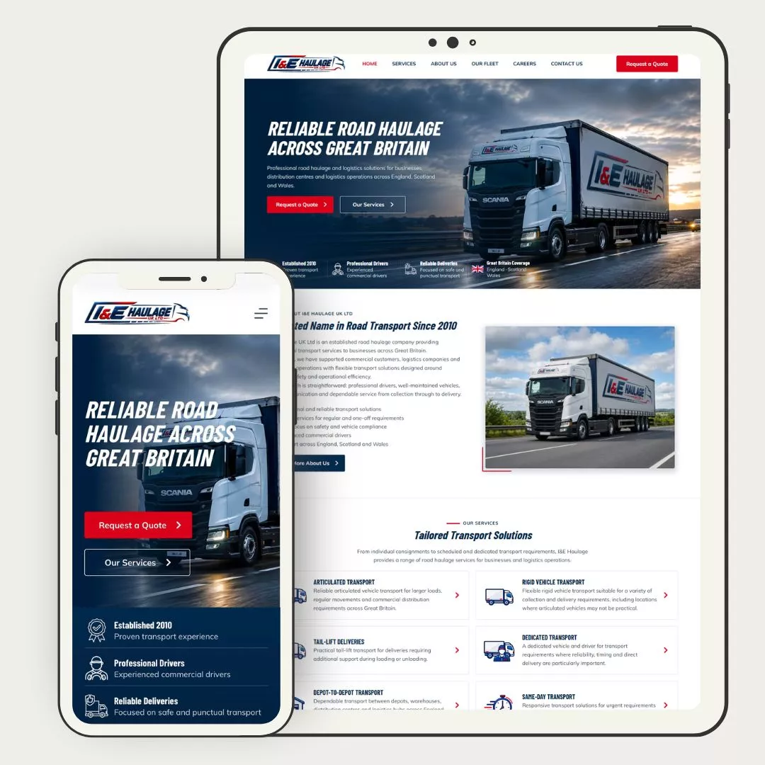 IE Haulage site dezvoltat de catre CreareSiteuri