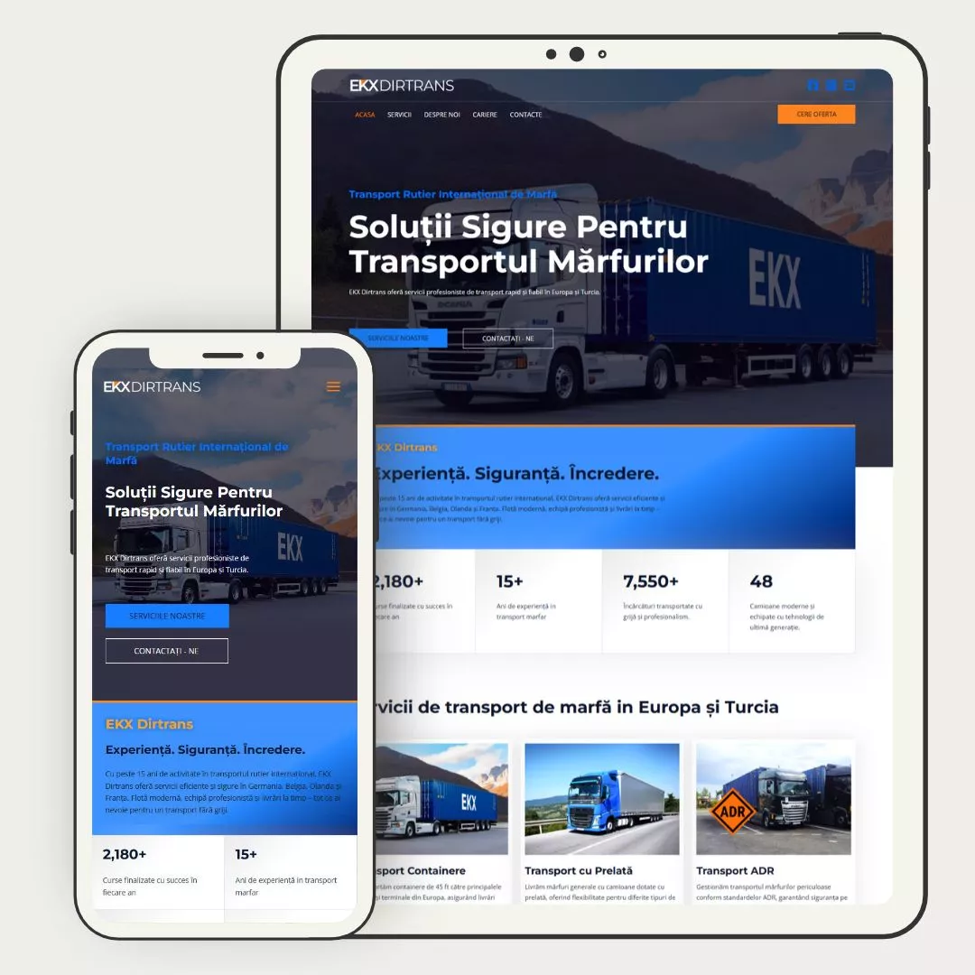 ekxdirtrans website realizat de crearesiteuri